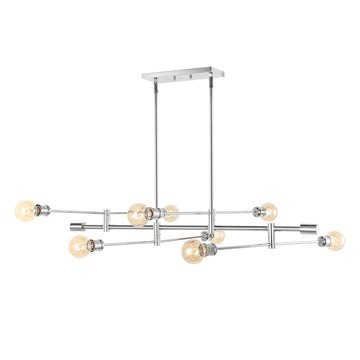 Atlas Modern Vintage Iron Arm-Adjustable LED Chandelier - JONATHAN Y